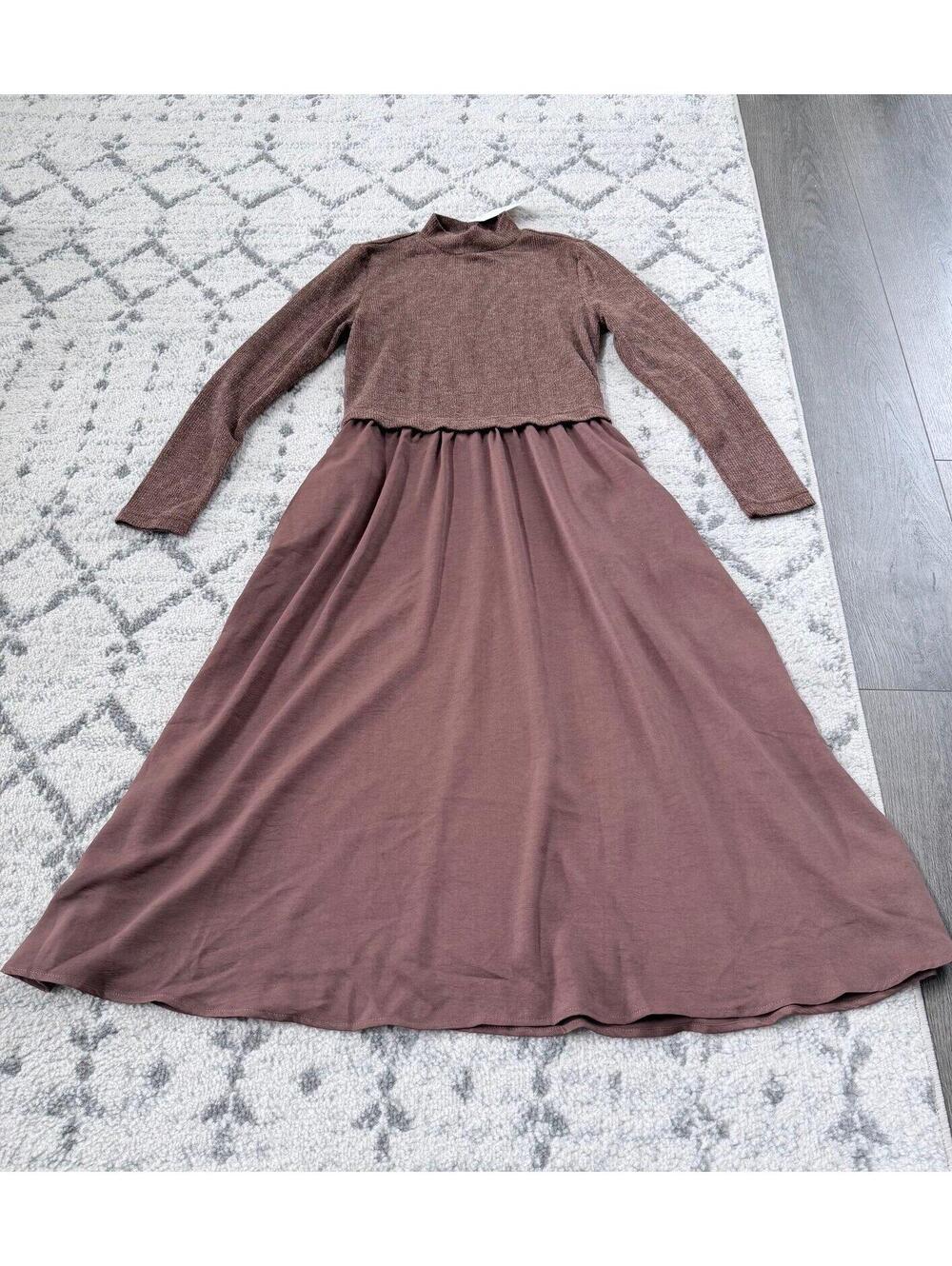 New with tags A New Day Brown Long Sleeve Maxi Dress
